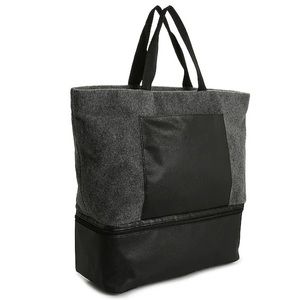 DSW Gray Over Shoulder Tote Bag (shoe compartment)